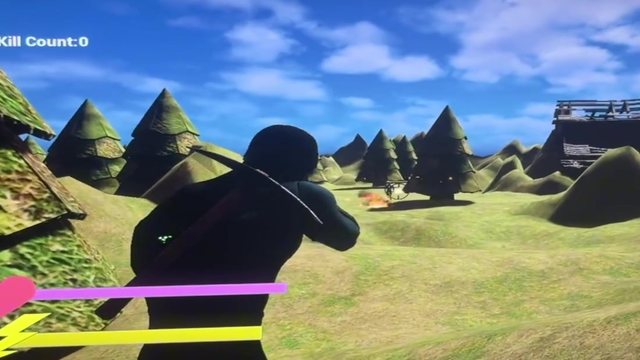 Player character with an enemy approaching